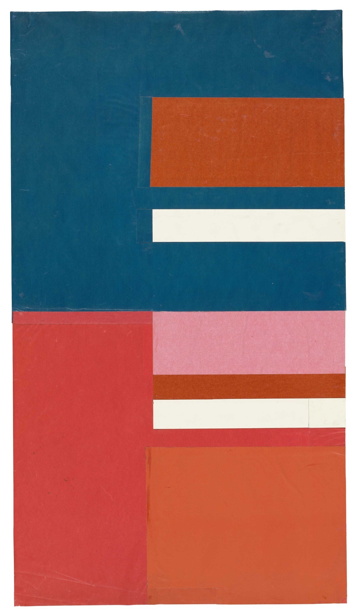 Ellsworth Kelly, The Quai (1), Sanary 1952, collage sur papier, 95,3 x 52,7 cm, Ellsworth Kelly Studio © Ellsworth Kelly Foundation