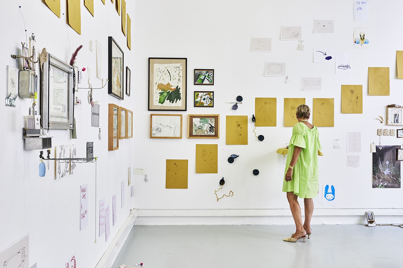 Vue d'exposition, PAREIDOLIE, salon international du dessin contemporain. Photo : Jean-Christophe Lett