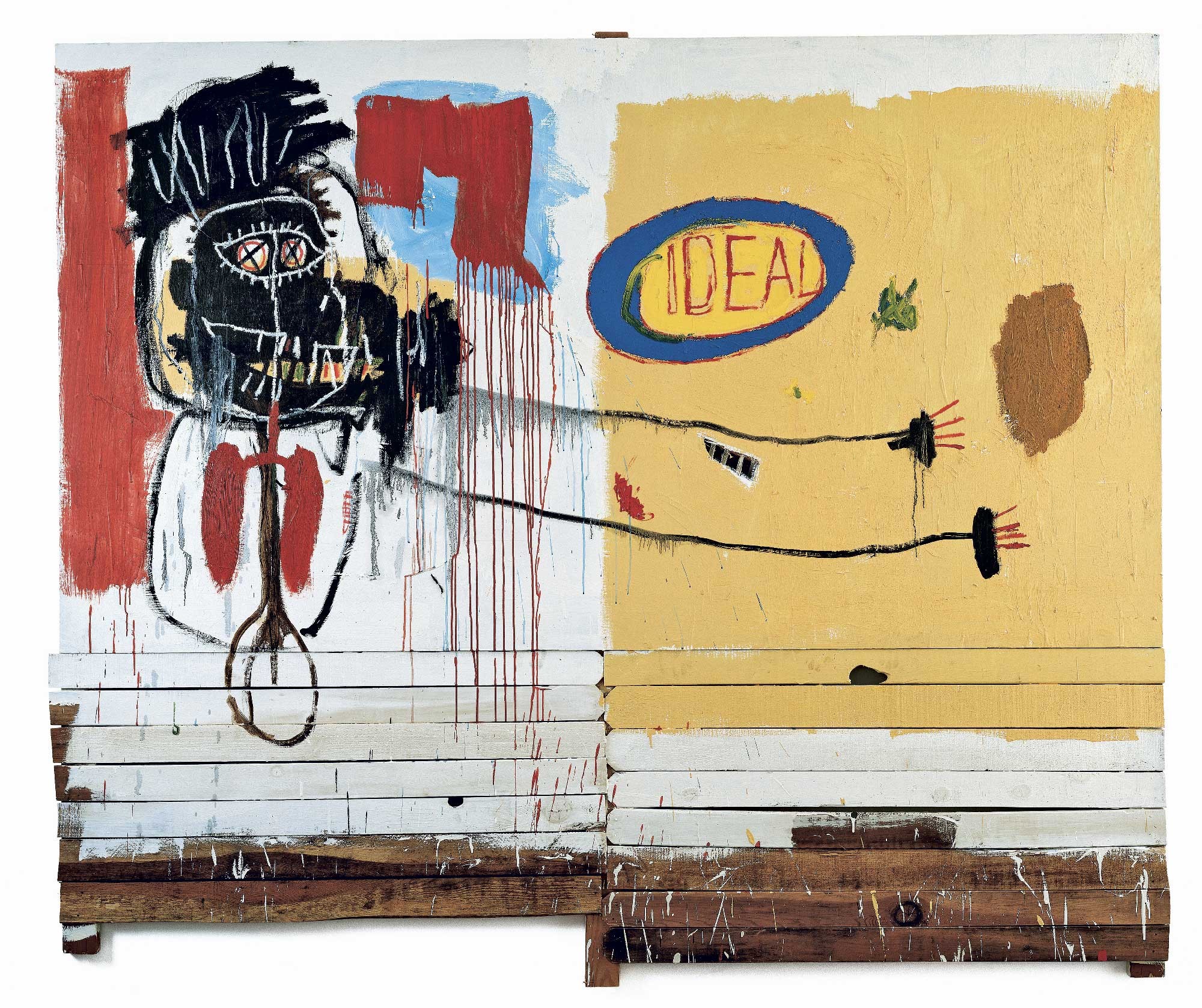 Jean-Michel Basquiat, She Installs Confidence and Picks His Brain Like a Salad, 1988.