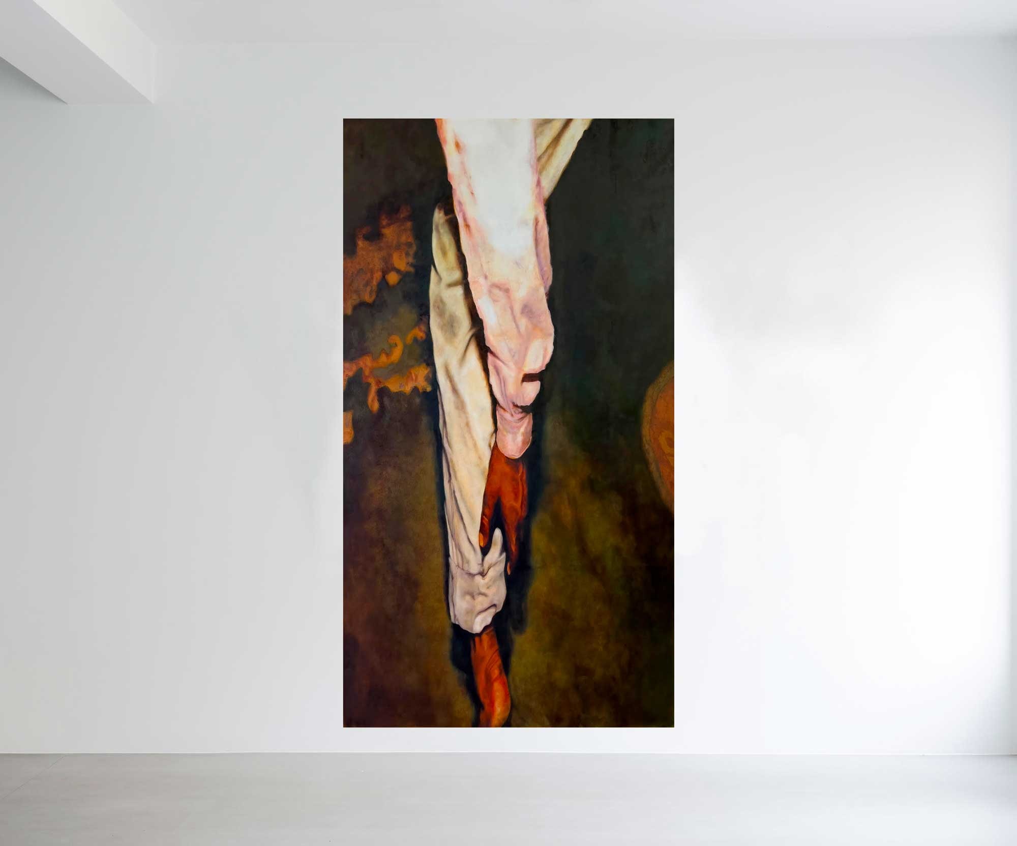 Douglas Eynon, 11:11, huile sur toile, 210 x 11 cm, 2026