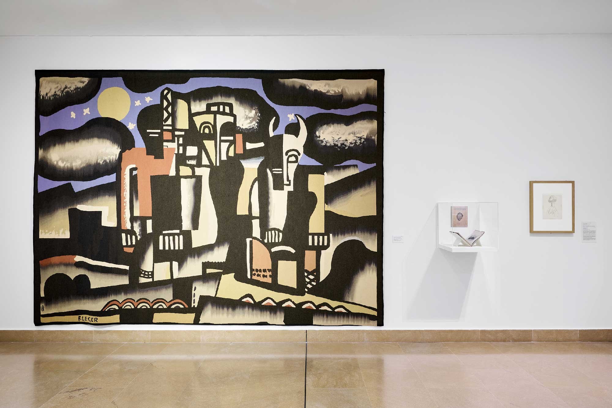 Vue de l'exposition « Léger et La Création du Monde. Un ballet d’avant-garde » avec l’œuvre  « La Création du Monde », Fernand Léger, Aquarelle et gouache sur papier, © Dansmuseet, Stockholm, 2026, © Photo : Anthony Lanneretonne.
