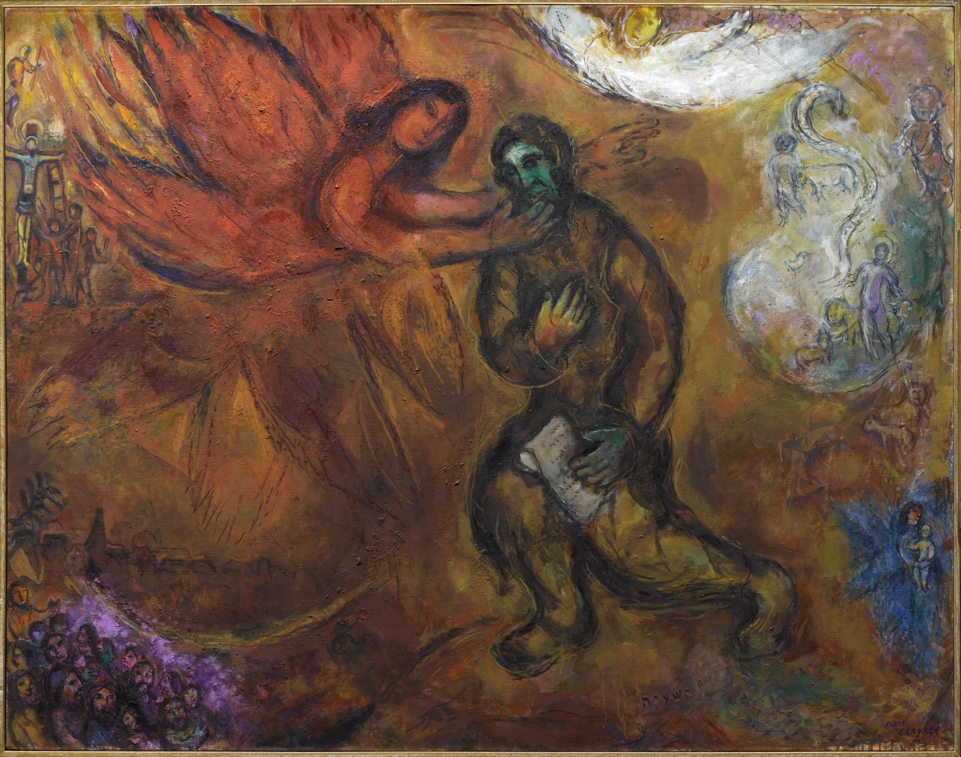 Marc Chagall, Le Prophète Isaïe, 1968, huile sur toile, 114 x 146 cm. Collection musée national Marc Chagall, Nice © Adagp, 2025